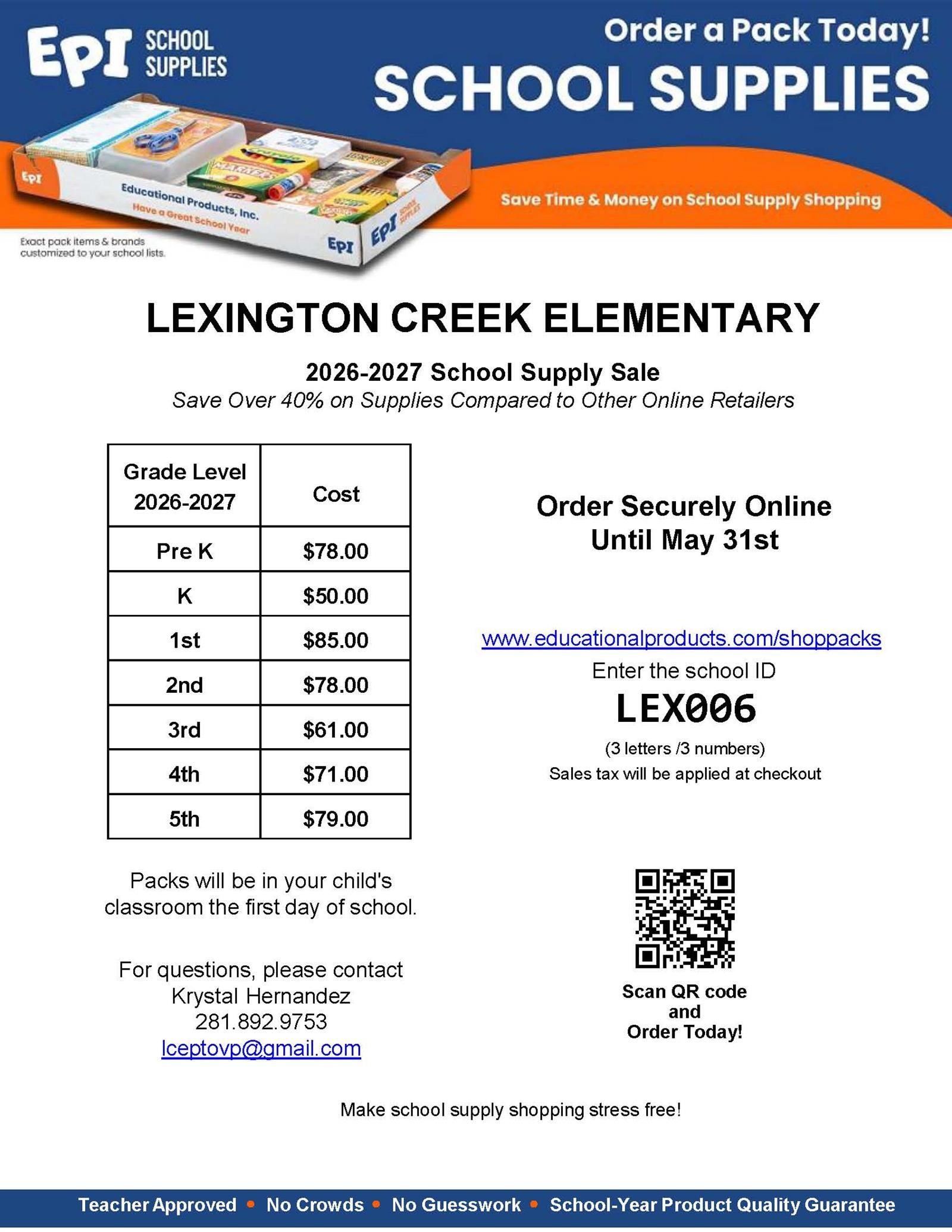  School Supply Flyer